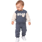 BEAR BASKILI NAKIŞLI WELSOFTLU ERKEK TAKIM 9 Ay,12 Ay,18 Ay,2Y Erkek