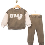 BEAR BASKILI NAKIŞLI WELSOFTLU ERKEK TAKIM 9 Ay,12 Ay,18 Ay,2Y Erkek