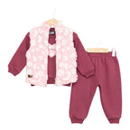 PELUŞ YELEKLİ 3 LÜ KIZ TAKIM 9 Ay,12 Ay,18 Ay,2Y Kız