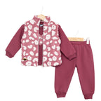 PELUŞ YELEKLİ 3 LÜ KIZ TAKIM 9 Ay,12 Ay,18 Ay,2Y Kız