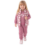 PELUŞ YELEKLİ 3 LÜ KIZ TAKIM 9 Ay,12 Ay,18 Ay,2Y Kız